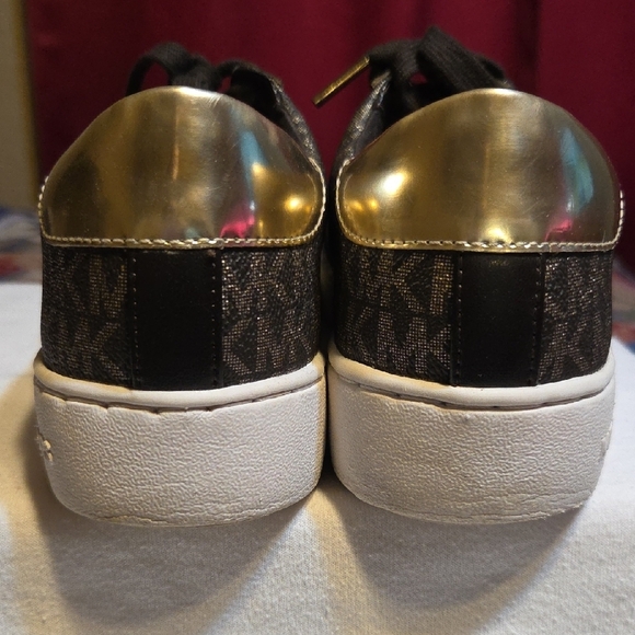 Michael Kors Women's Monogram Black Sneakers - Picture 3 of 8